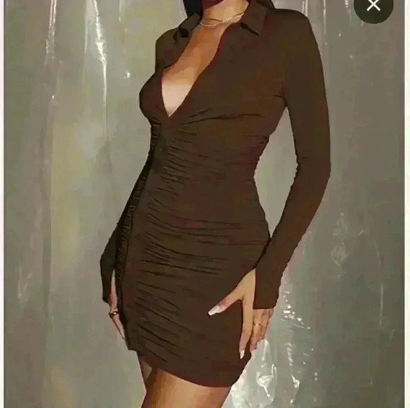 Forever 21 brown mini party  dress size medium - Picture 1 of 5